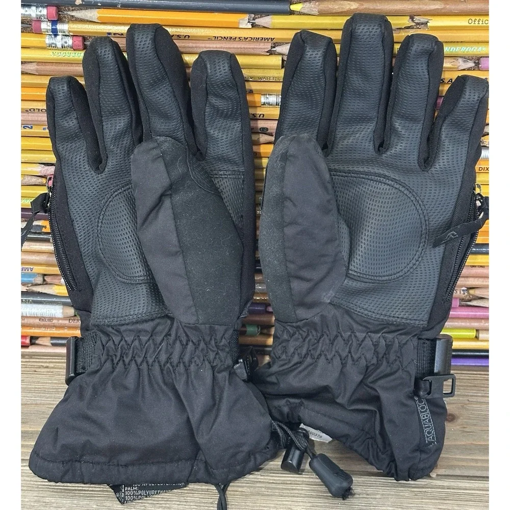 Gordini Aquabloc Stomp III Gloves Black Juniors Sz XL Jr Handwarmer Zip Pockets